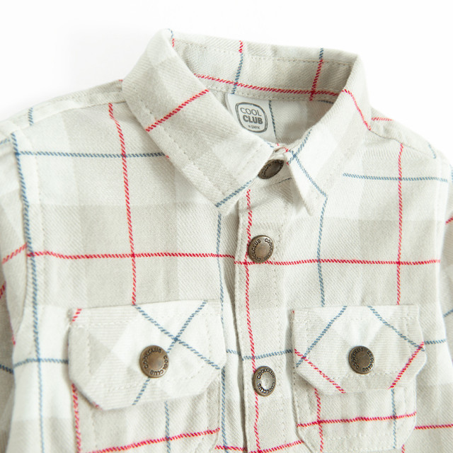 Риза с дълъг ръкав, цвят: Кремав