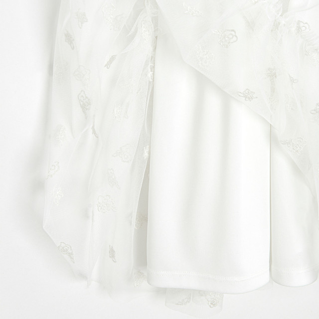 Рокля с къс ръкав, цвят: Бял