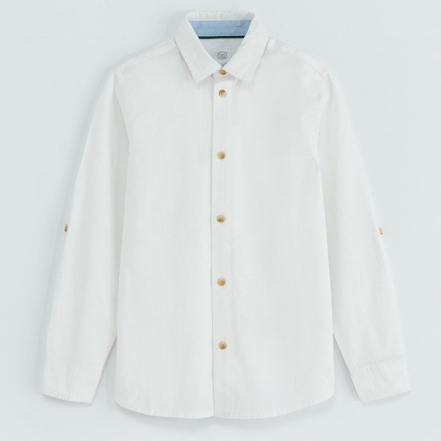 Риза с дълъг ръкав, цвят: Светло син