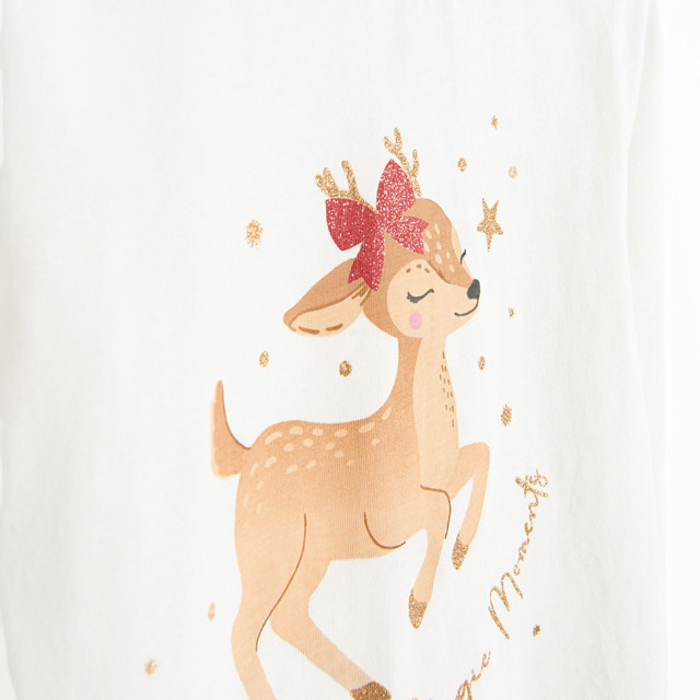 Тениска с дълъг ръкав, цвят: Бял