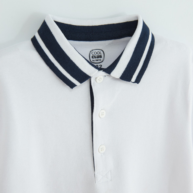 Тениска ПОЛО с къс ръкав, цвят: Бял