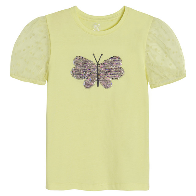 Блуза с къс ръкав, цвят: Жълт