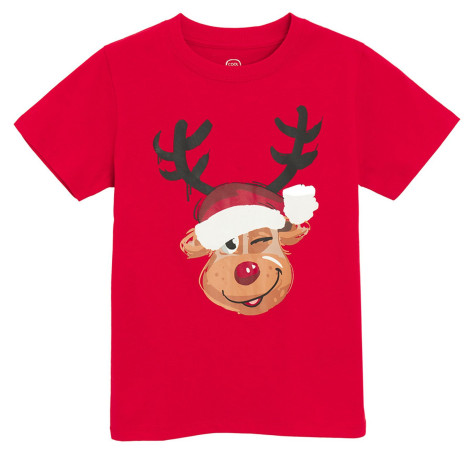 Тениска с къс ръкав, цвят: Червен