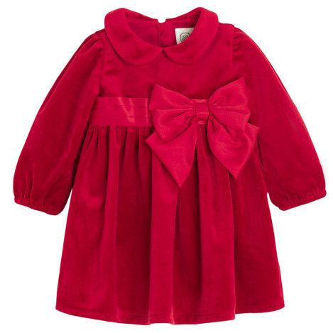 Рокля с дълъг ръкав, цвят: Червен