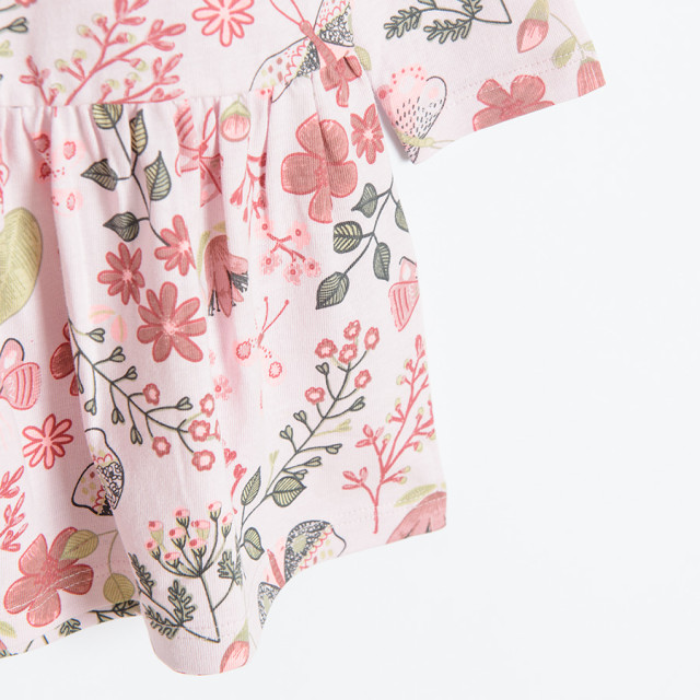 Рокля с дълъг ръкав, цвят: Светло розов