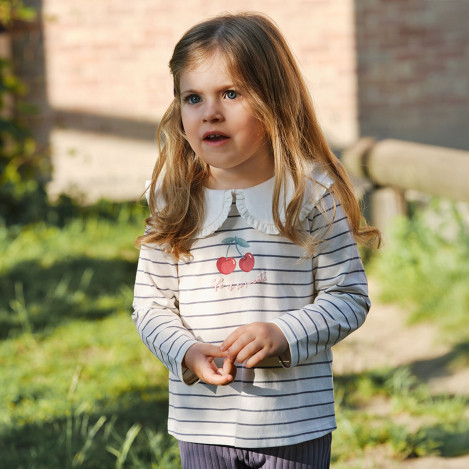 Блуза с дълъг ръкав, цвят: Бял