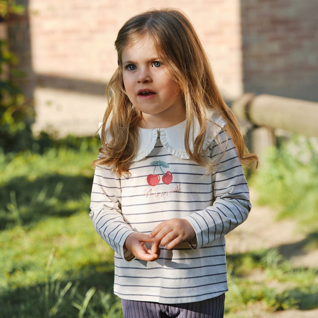 Блуза с дълъг ръкав, цвят: Бял