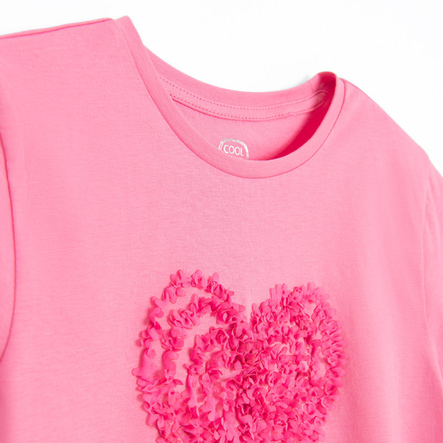 Тениска с къс ръкав, цвят: Розов