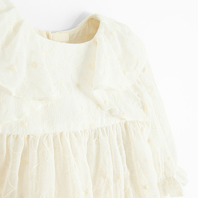 Рокля с дълъг ръкав, цвят: Бял