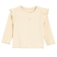 Блуза с дълъг ръкав, цвят: Бежов