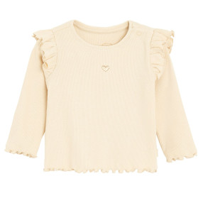 Блуза с дълъг ръкав, цвят: Бежов