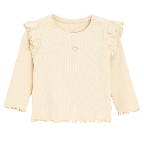 Блуза с дълъг ръкав, цвят: Бежов