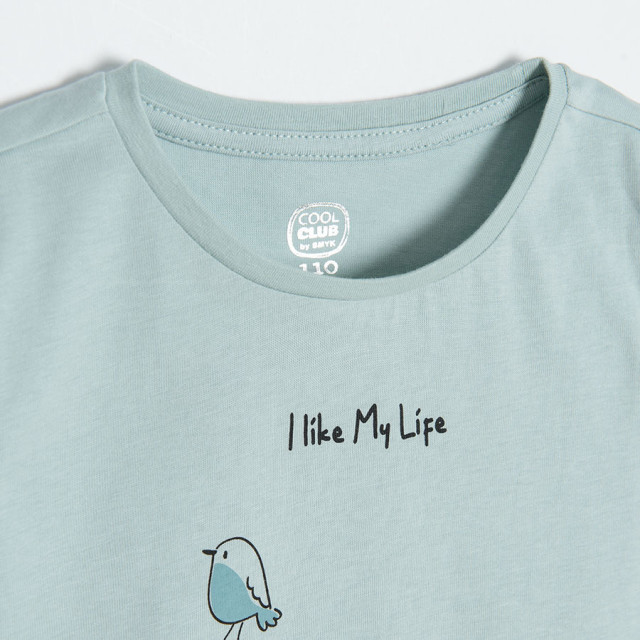 Тениска с къс ръкав, цвят: Тюркоазен