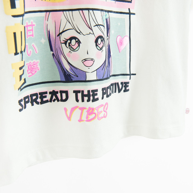 Тениска с къс ръкав, цвят: Бял