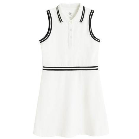Рокля без ръкав, цвят: Бял