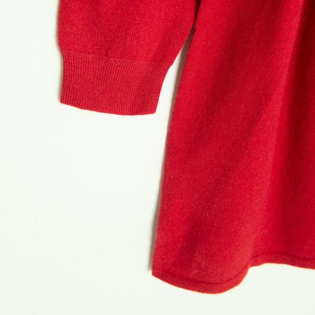 Рокля с дълъг ръкав, цвят: Червен