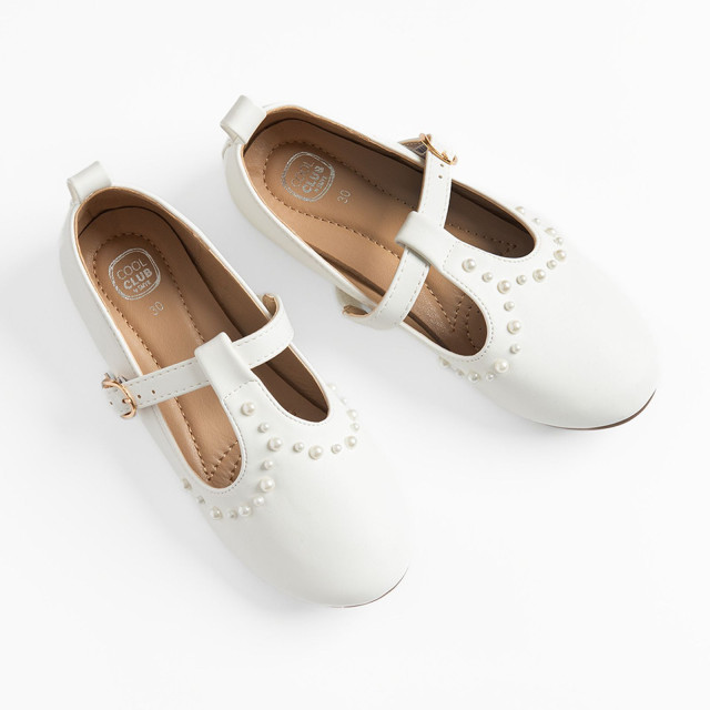 Балеринки, цвят: Бял