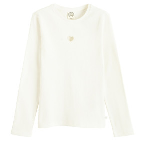 Тениска с дълъг ръкав, цвят: Бял