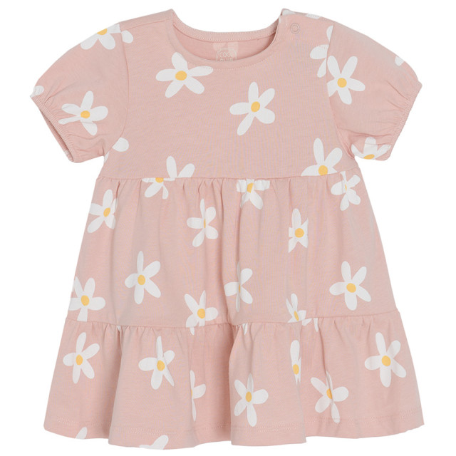 Рокля с къс ръкав, цвят: Светло розов