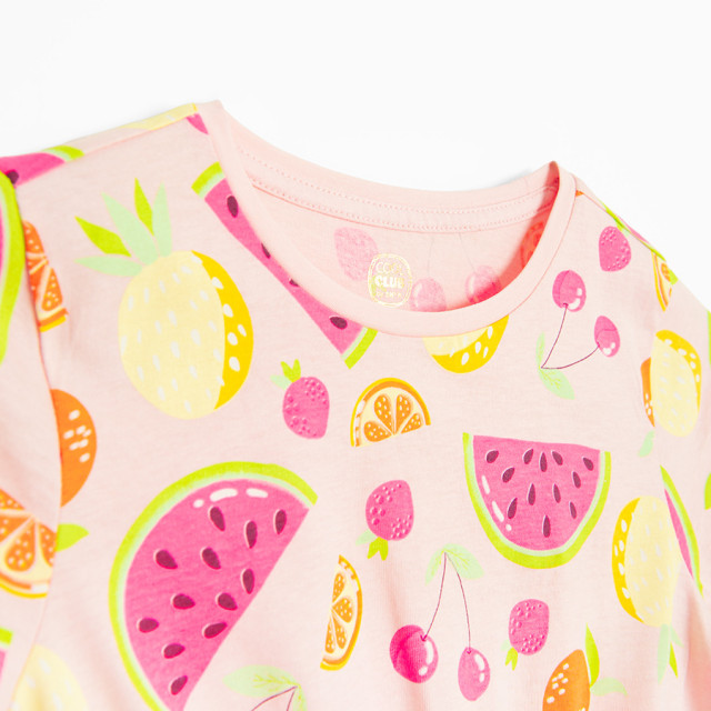 Рокля с къс ръкав, цвят: Розов