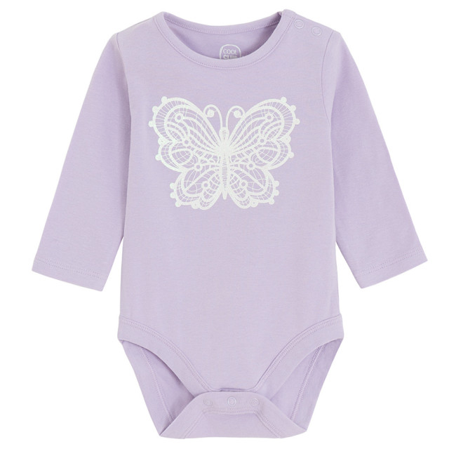 Боди с дълъг ръкав, цвят: Виолетов