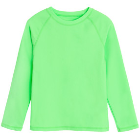 Плувна тениска дълъг ръкав, цвят: Флор. зелен
