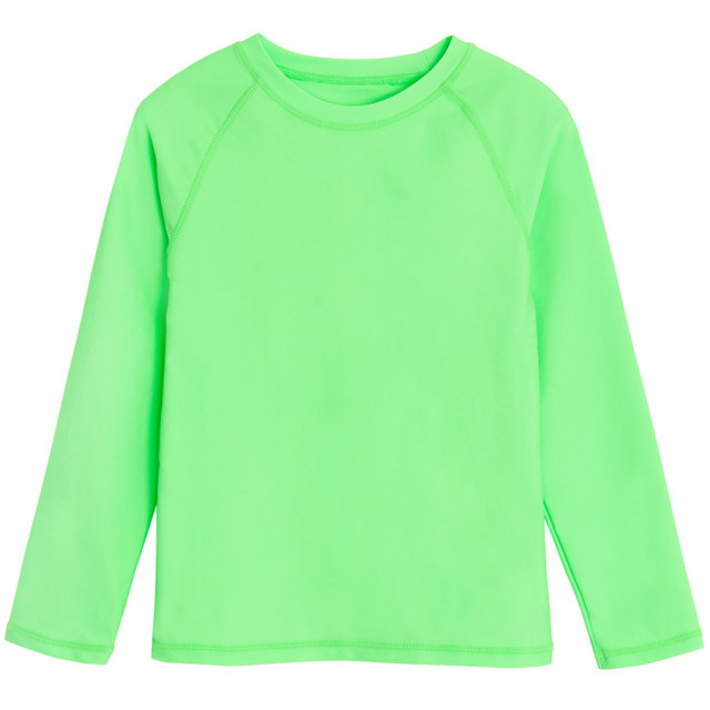 Плувна тениска дълъг ръкав, цвят: Флор. зелен