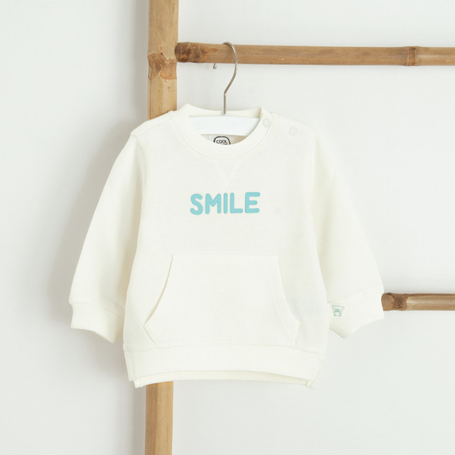 Блуза с дълъг ръкав, цвят: Кремав