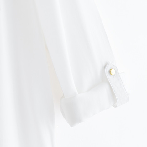 Риза с дълъг ръкав, цвят: Бял