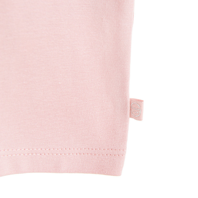 Блуза с къс ръкав, цвят: Светло розов