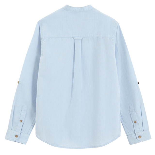 Риза с дълъг ръкав, цвят: Светло син