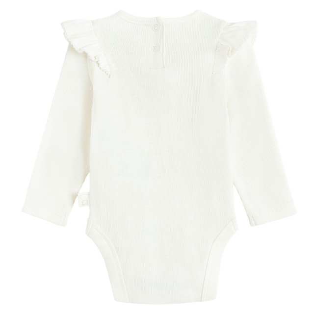 Боди с дълъг ръкав, цвят: Бял