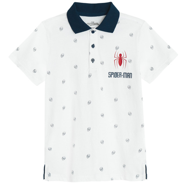 Тениска ПОЛО с къс ръкав SPIDER-MAN, цвят: Бял