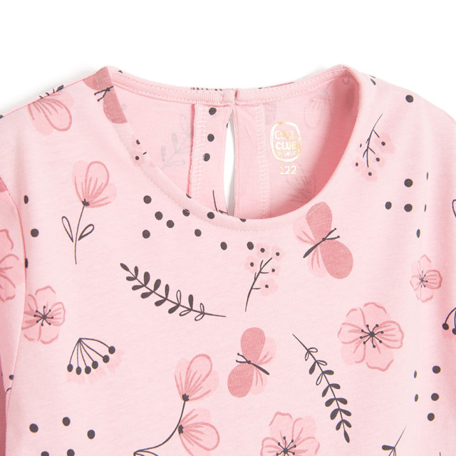 Рокля с дълъг ръкав, цвят: Розов