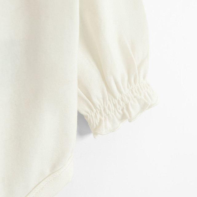 Боди с дълъг ръкав, цвят: Бял