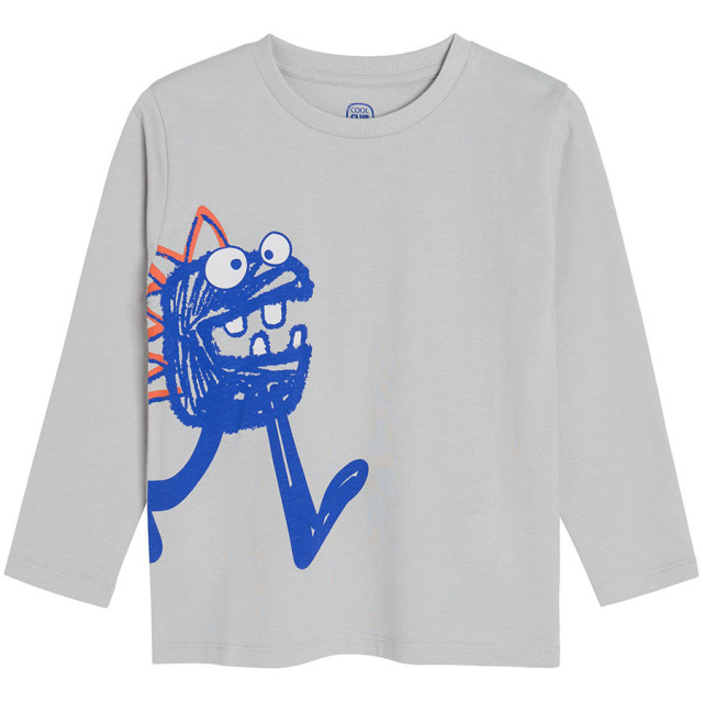 Тениска с дълъг ръкав, цвят: Сив