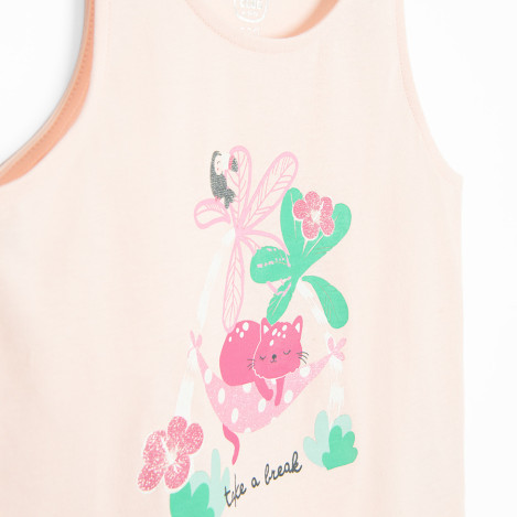 Тениска без ръкав, цвят: Розов