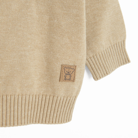 Пуловер, цвят: Бежов меланж