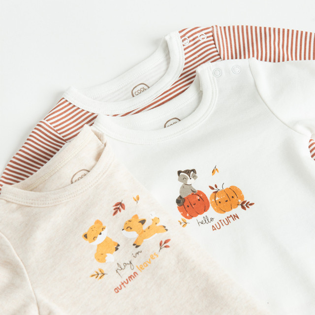 Боди с дълъг ръкав 3бр., цвят: Микс