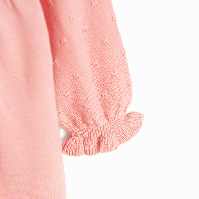 Рокля с дълъг ръкав, цвят: Розов