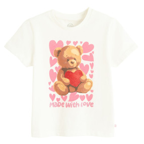 Тениска с къс ръкав, цвят: Бял