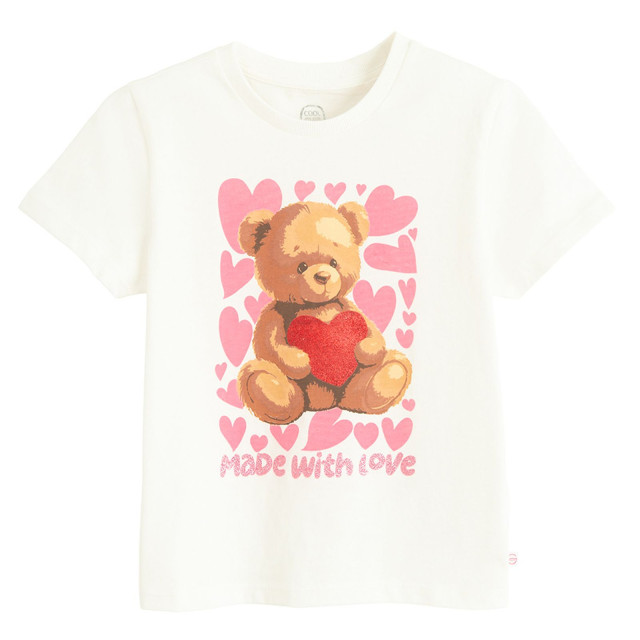 Тениска с къс ръкав, цвят: Бял