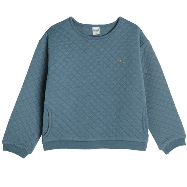 Блуза с дълъг ръкав, цвят: Син