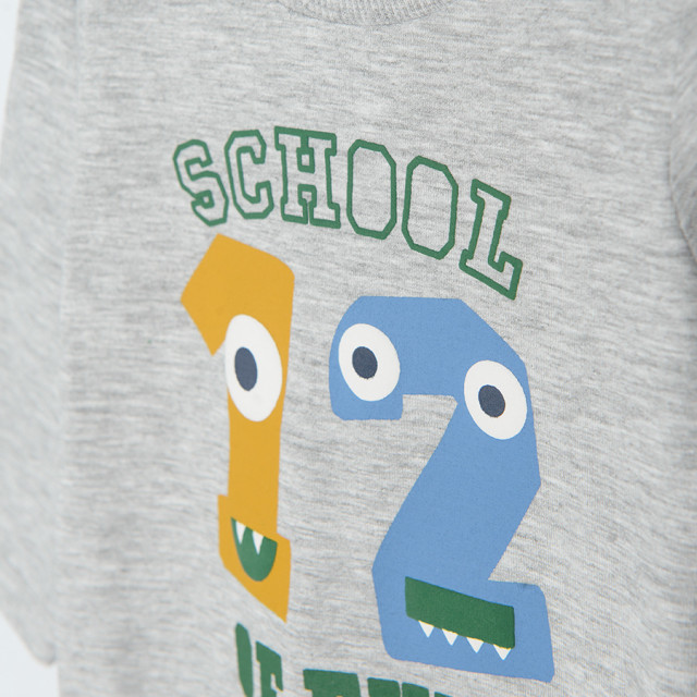 Боди с дълъг ръкав, цвят: Сив меланж