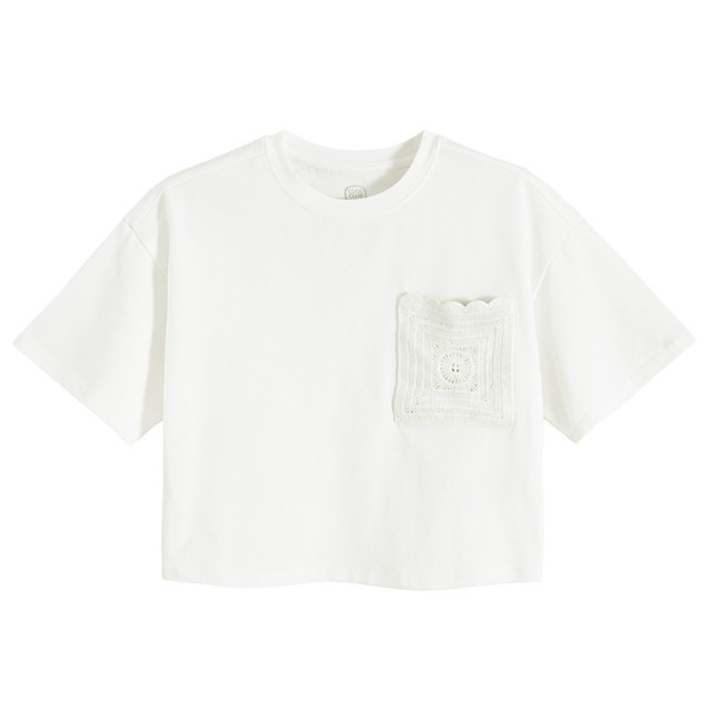 Тениска с къс ръкав, цвят: Бял