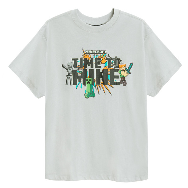 Тениска с къс ръкав MINECRAFT, цвят: Сив меланж