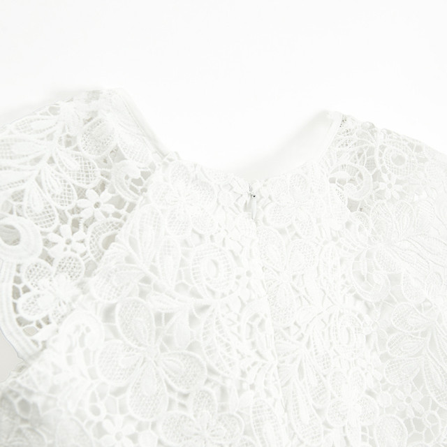 Рокля с къс ръкав, цвят: Бял