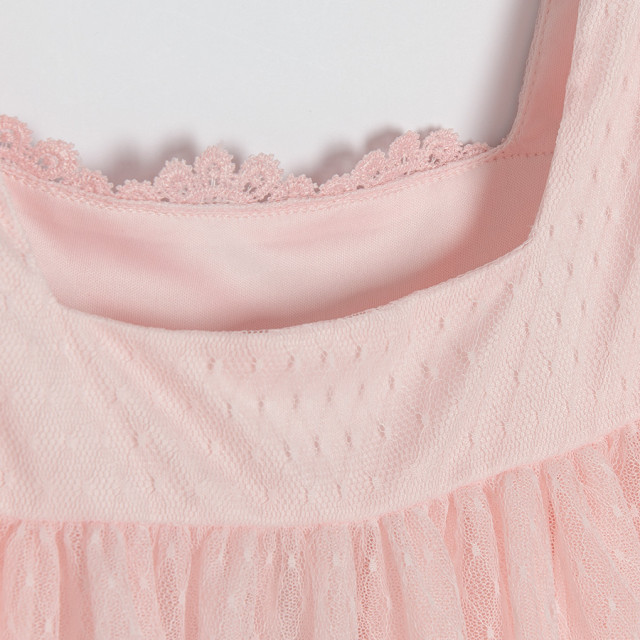 Рокля с къс ръкав, цвят: Светло розов