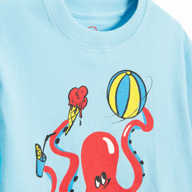 Тениска с къс ръкав, цвят: Син