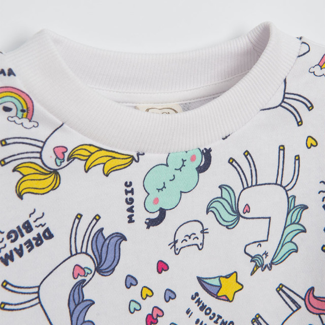 Блуза с дълъг ръкав, цвят: Бял